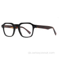 Square Design Mens Acetat optische Rahmenbrille